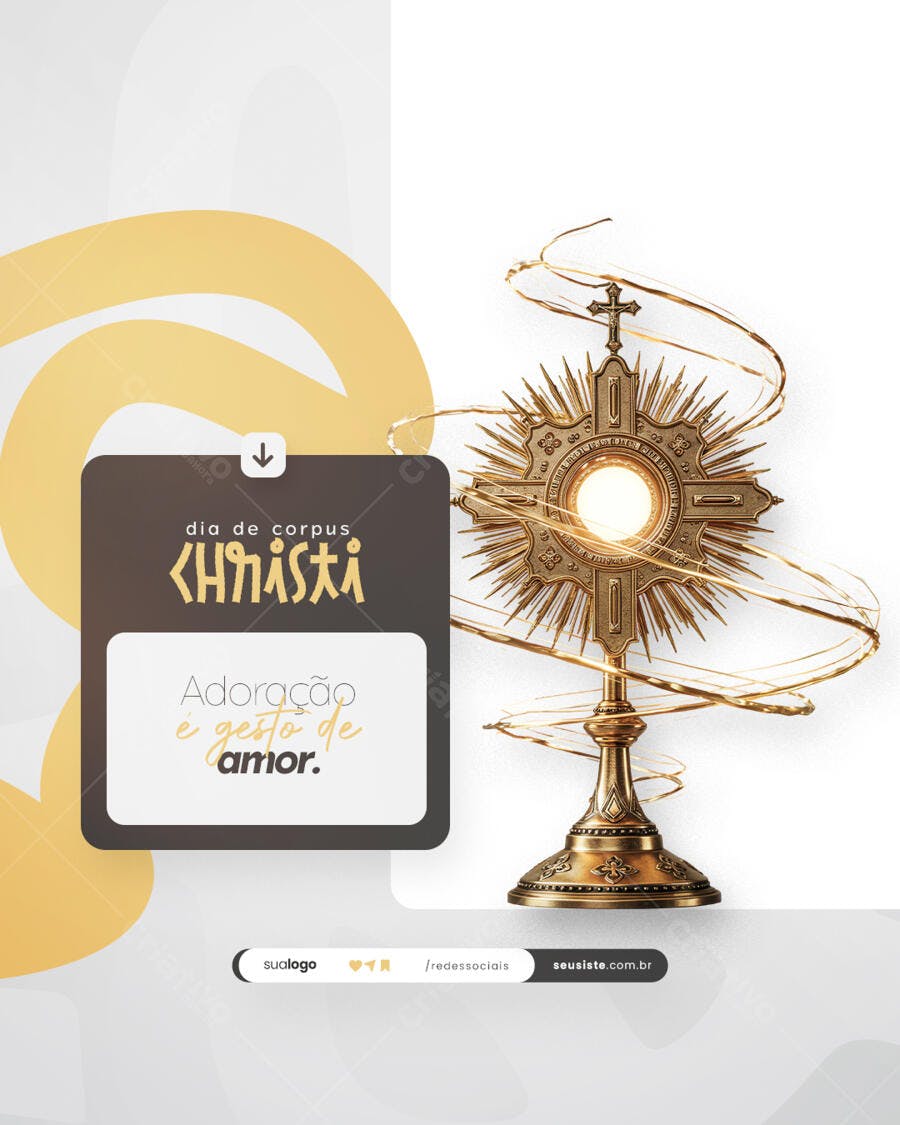 Post para Dia de Corpus Christi PSD Editável