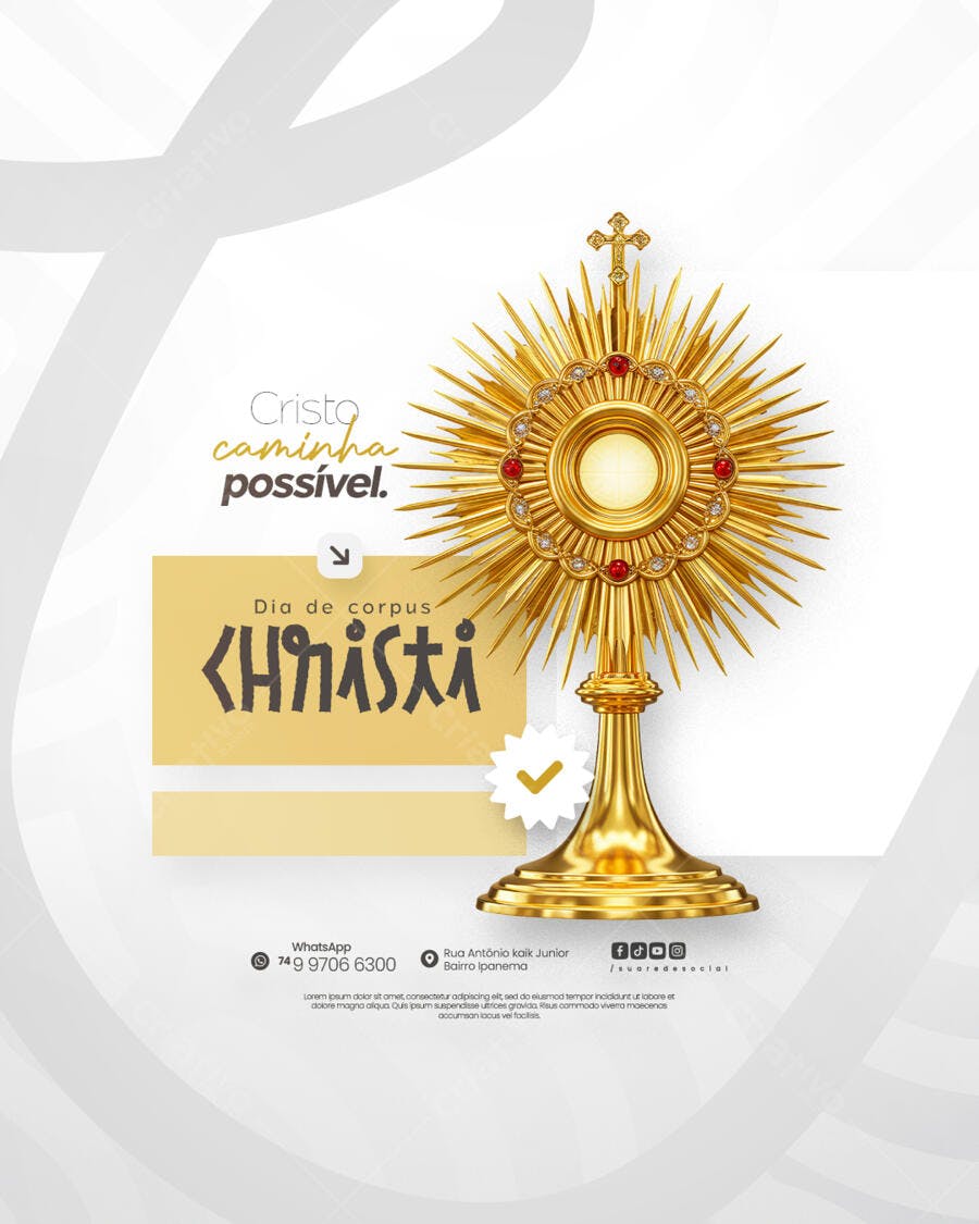 Flyer Dia de Corpus Christi PSD Editável