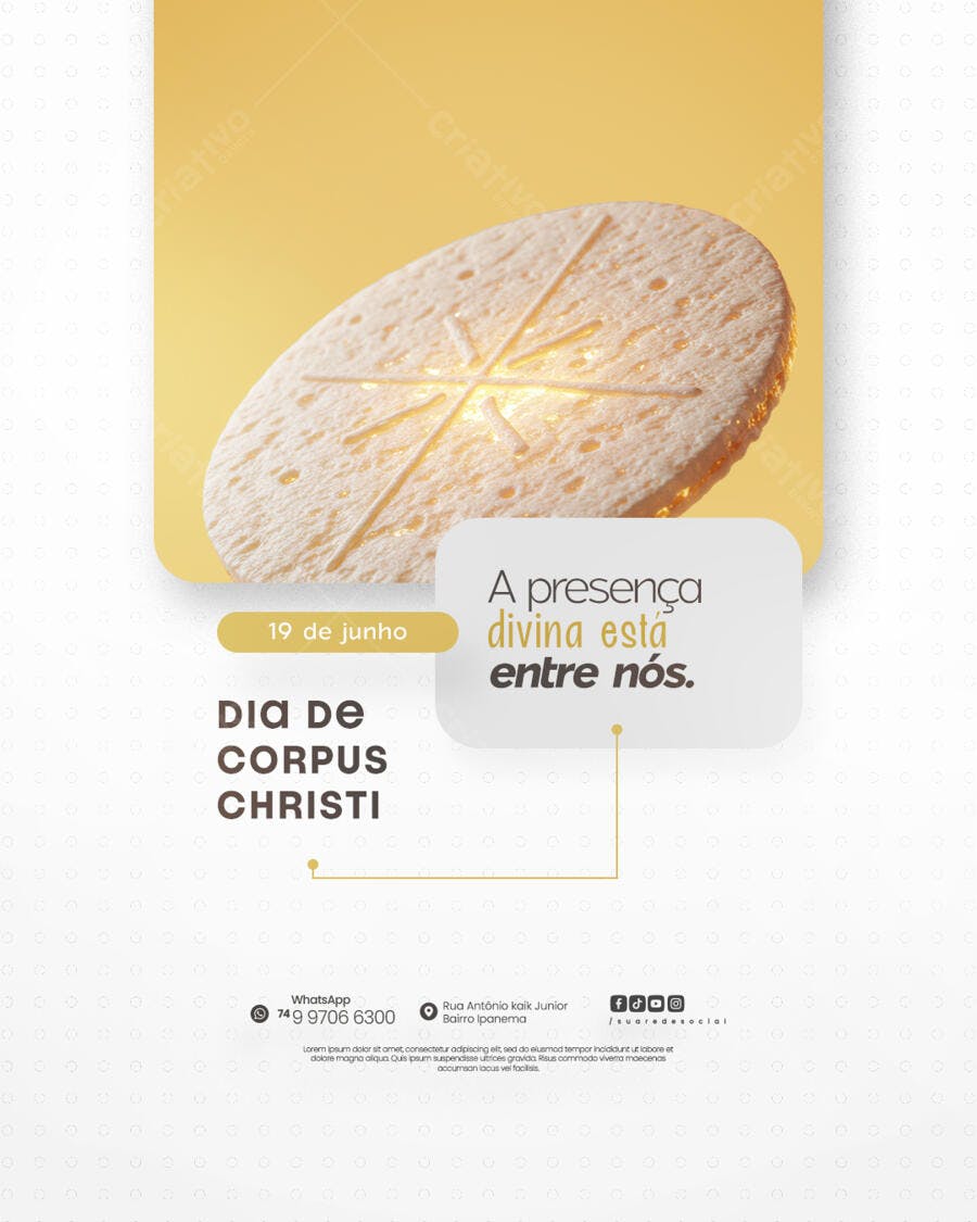 Flyer Dia de Corpus Christi PSD Editável