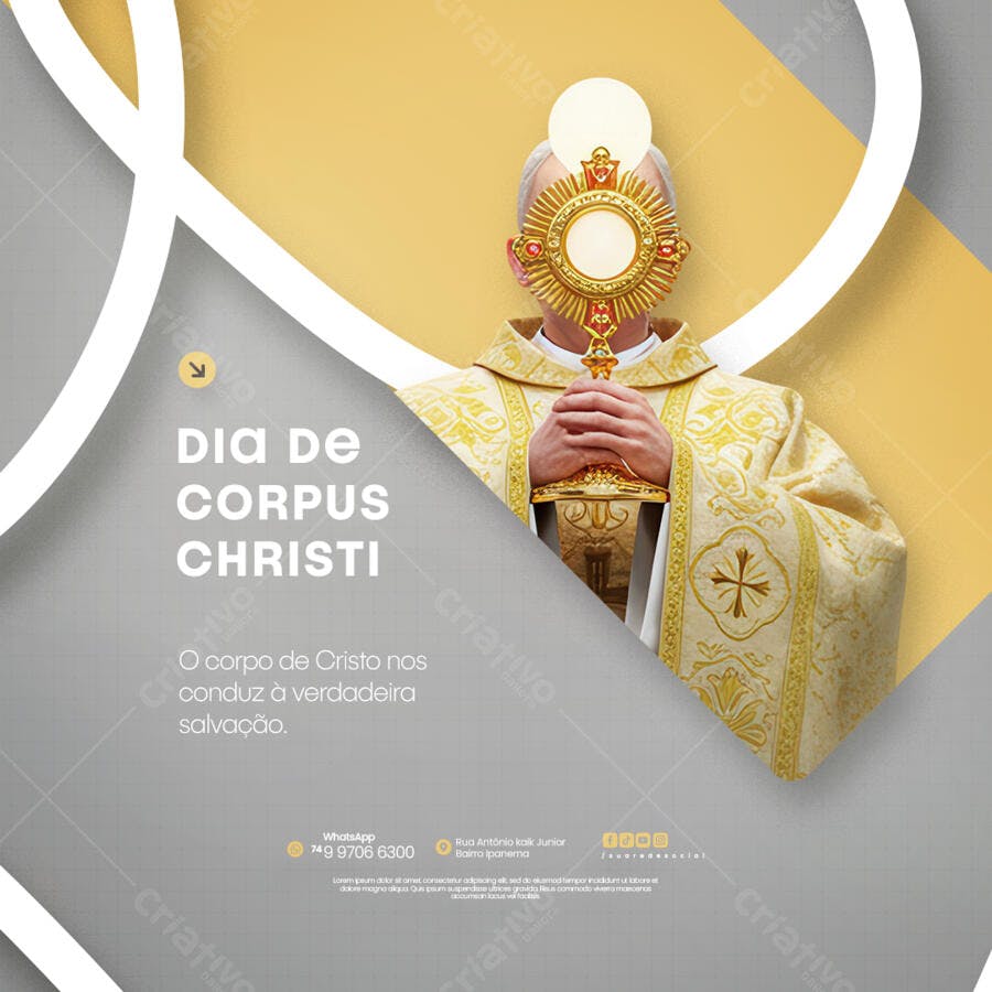 Flyer Dia de Corpus Christi PSD Editável