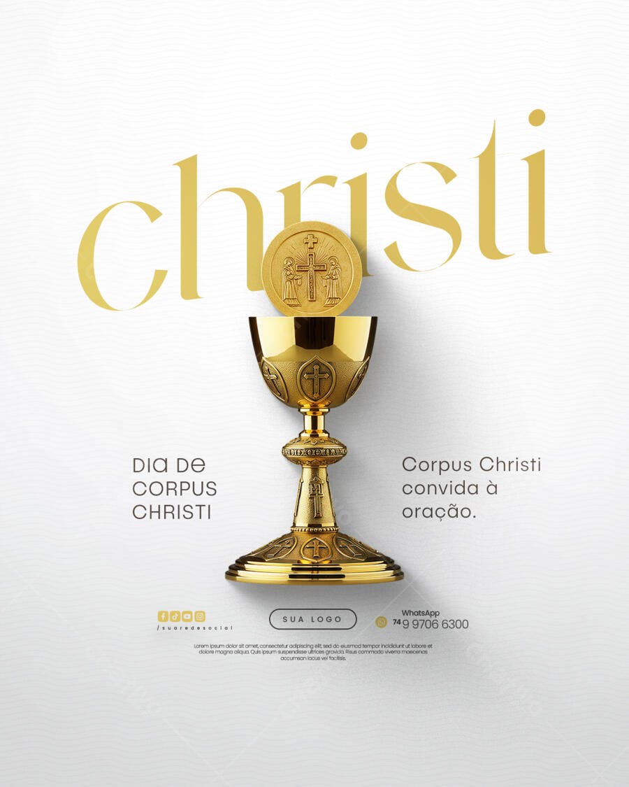 Flyer Dia de Corpus Christi PSD Editável