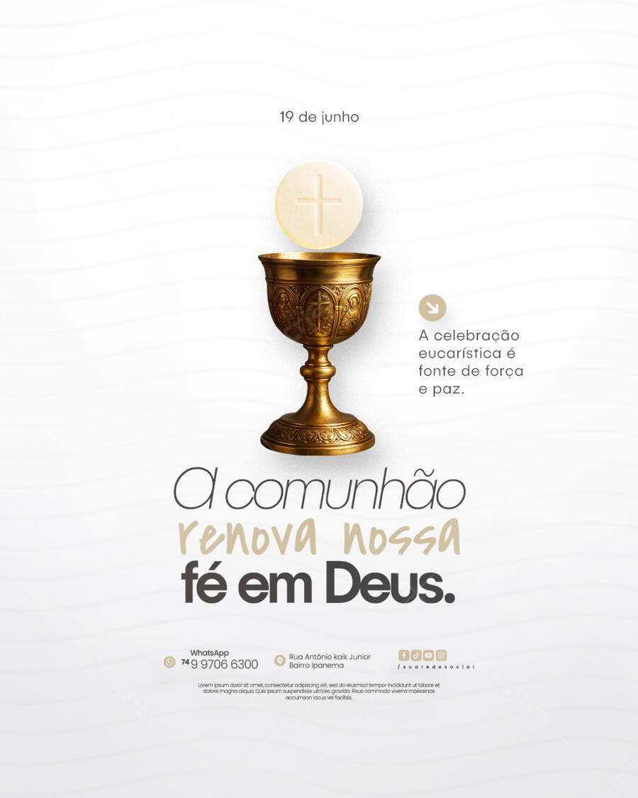 Flyer para Corpus Christi PSD Editável