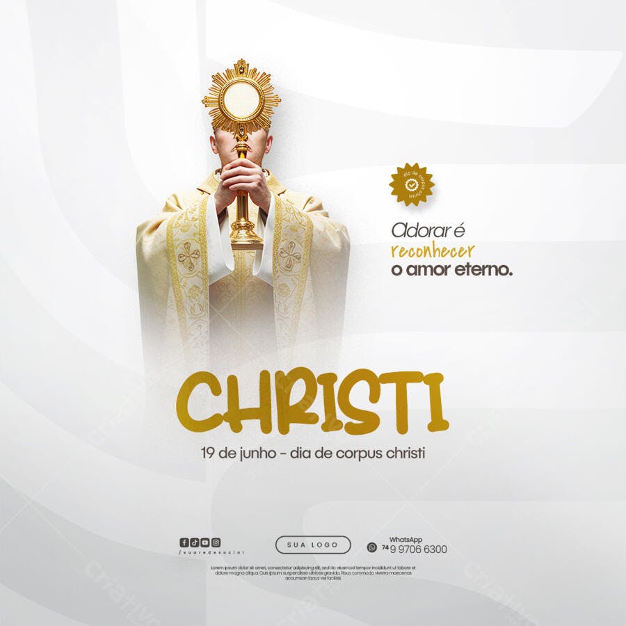 Flyer Dia de Corpus Christi PSD Editável