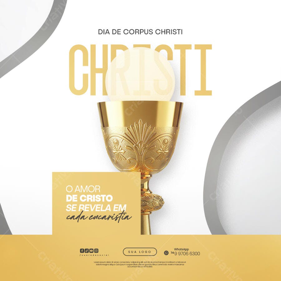 Flyer Dia de Corpus Christi PSD Editável