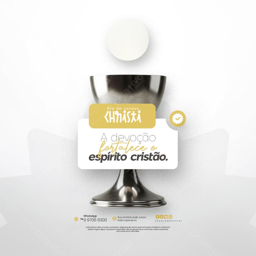 Post para Corpus Christi PSD Editável