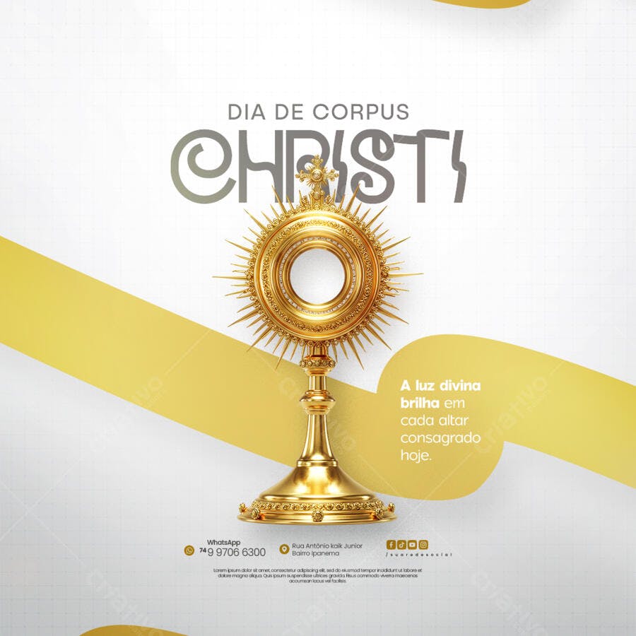 Flyer Dia de Corpus Christi PSD Editável