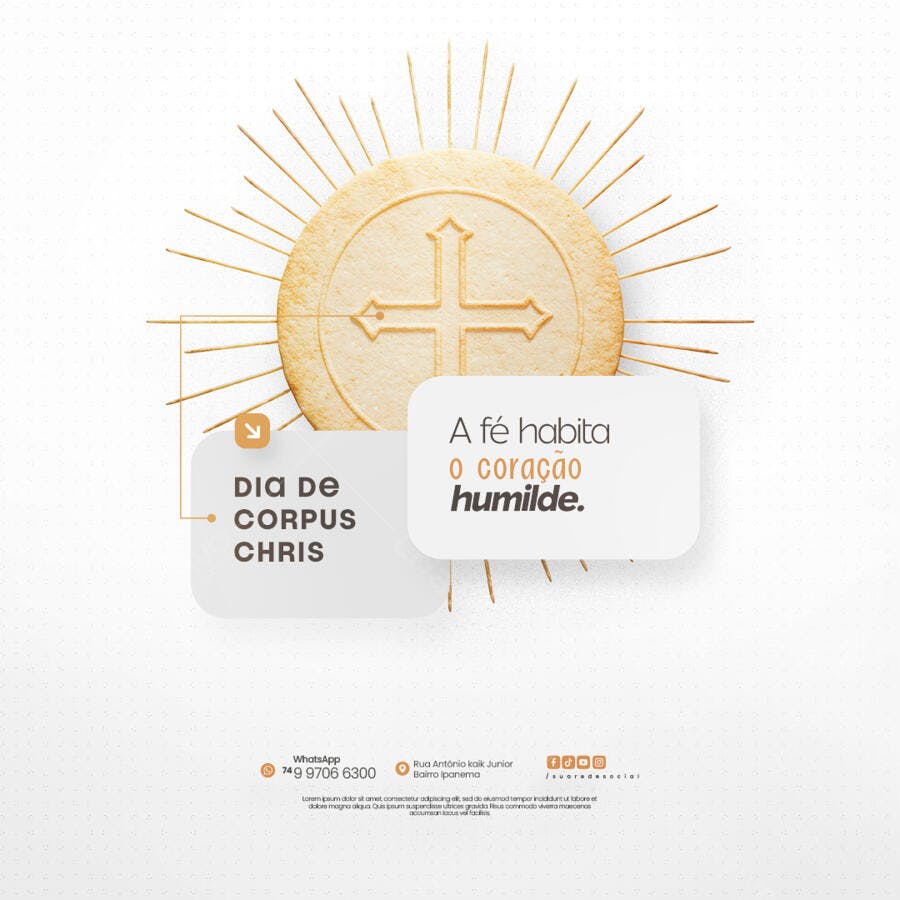 Flyer Dia de Corpus Christi PSD Editável