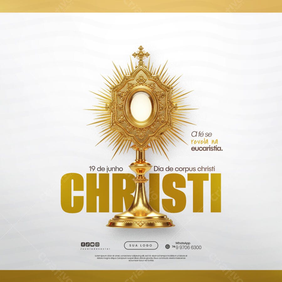 Flyer Dia de Corpus Christi PSD Editável