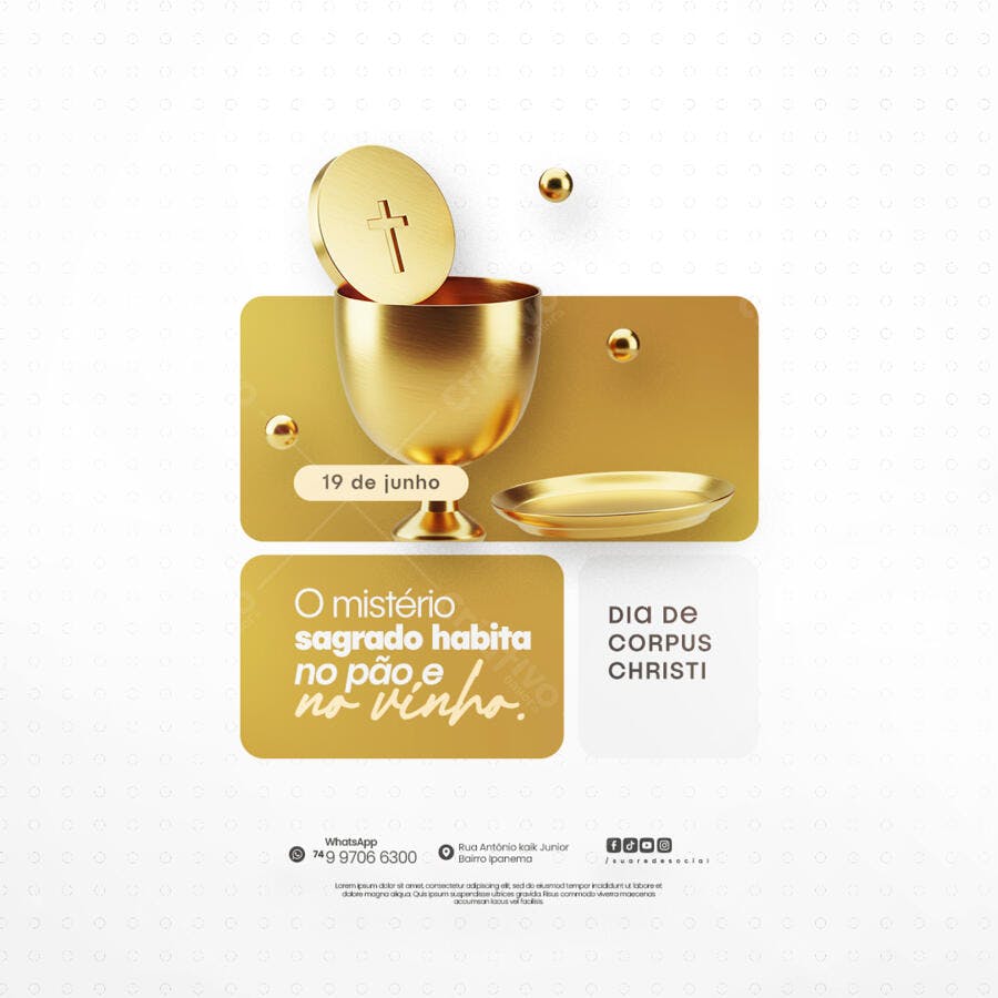 Post para Corpus Christi PSD Editável