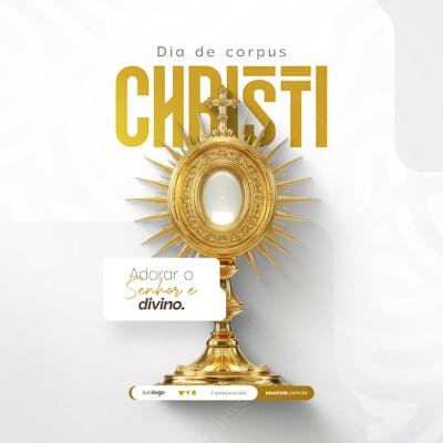 Dia de Corpus Christi Social Media PSD Editável (122)
