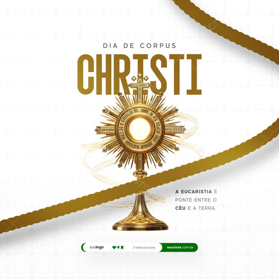 Flyer Dia de Corpus Christi PSD Editável