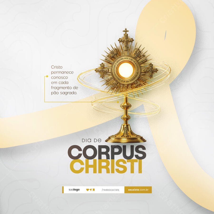 Flyer Dia de Corpus Christi PSD Editável