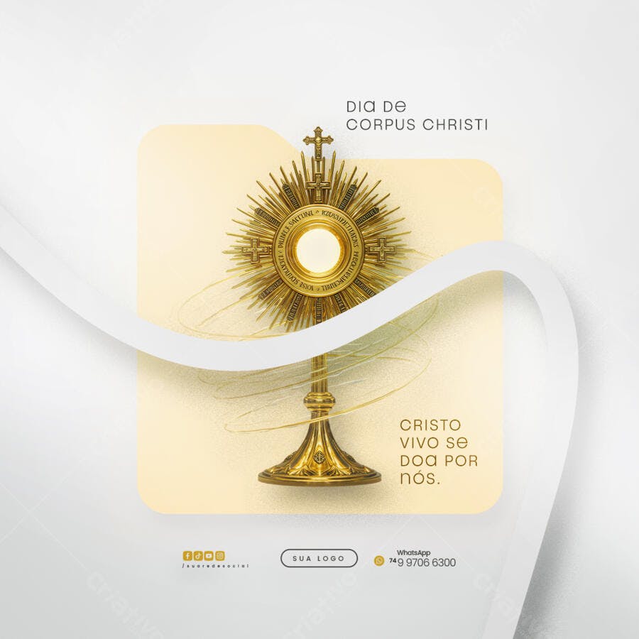 Postagem Dia de Corpus Christi PSD Editável