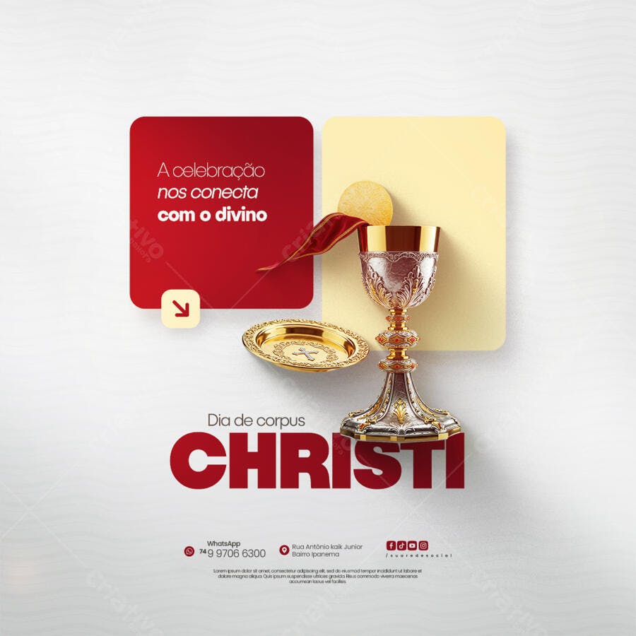 Flyer Dia de Corpus Christi PSD Editável
