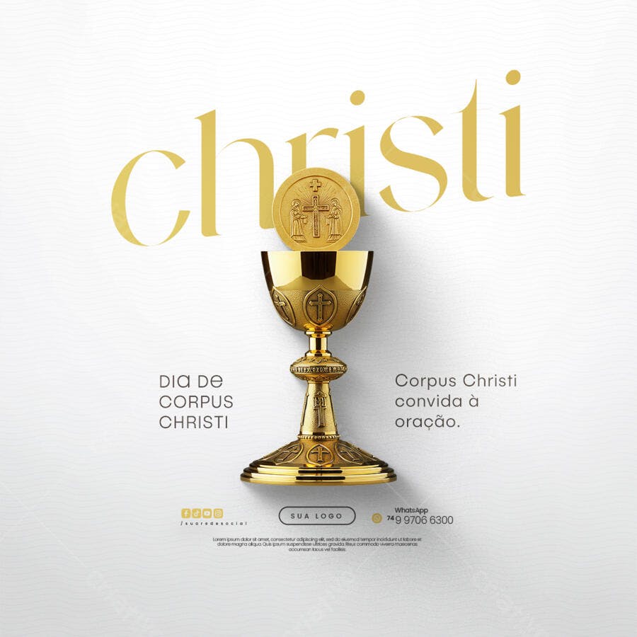 Flyer para Corpus Christi PSD Editável