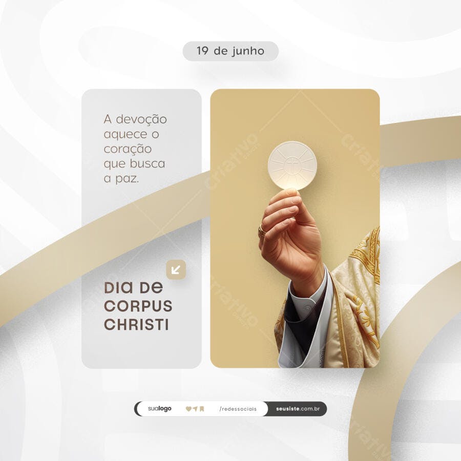 Post para Dia de Corpus Christi PSD Editável