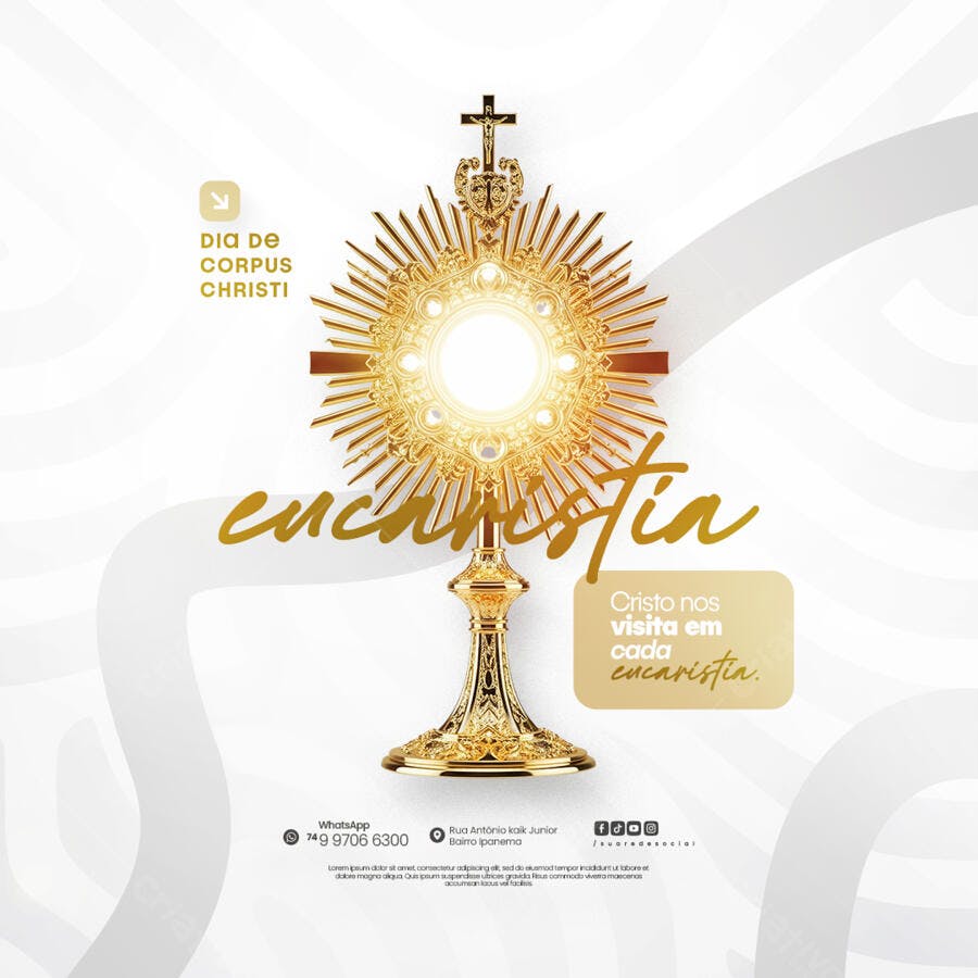 Flyer Dia de Corpus Christi PSD Editável