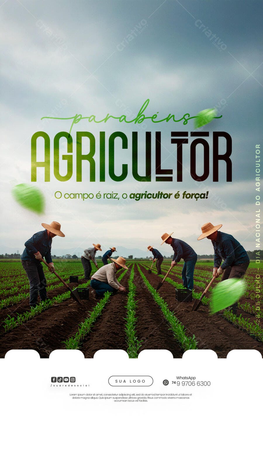Flyer Dia do Agricultor PSD Editável