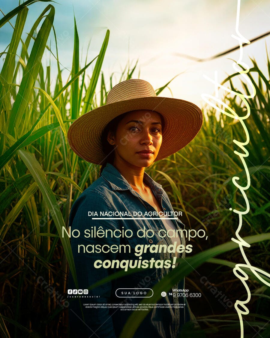 Flyer Dia do Agricultor PSD Editável