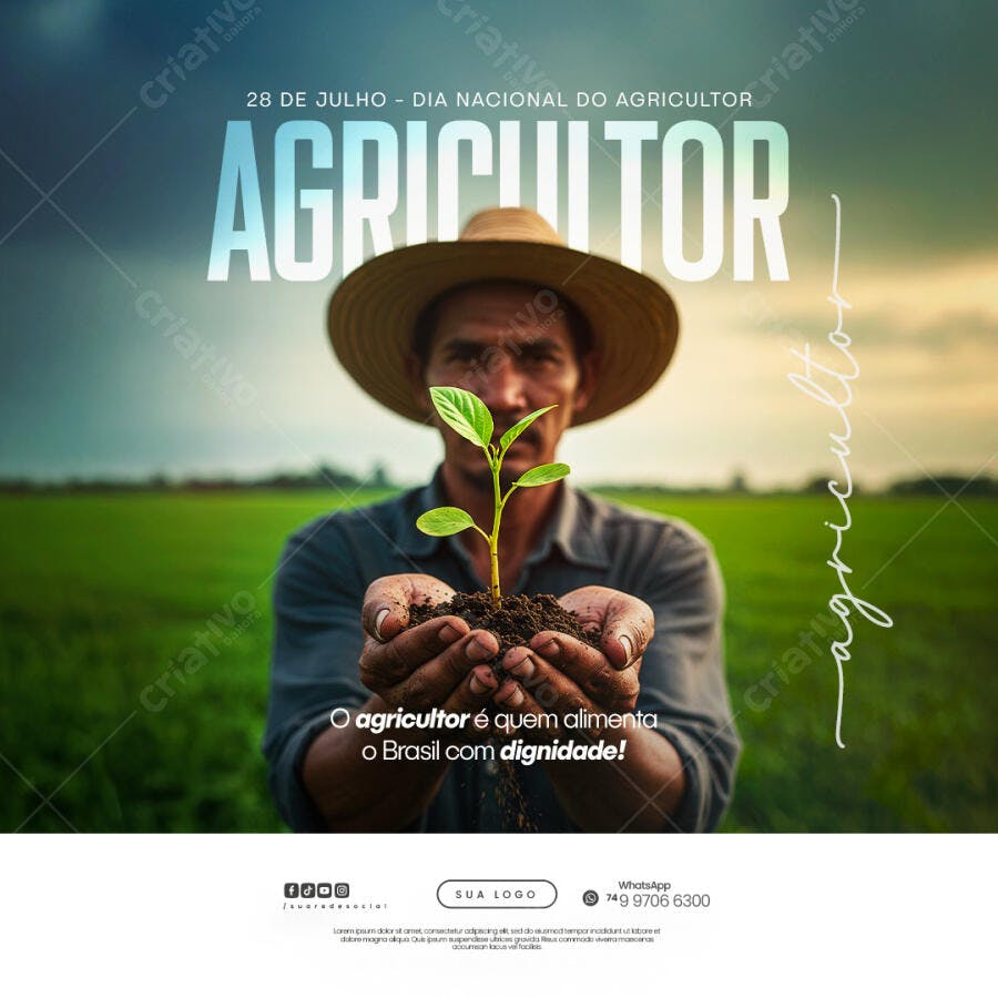 Post para Dia do Agricultor PSD Editável