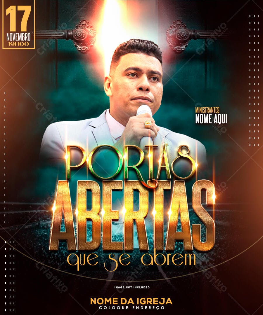 Flyer para Evento Religioso 17 de Novembro PSD Editável