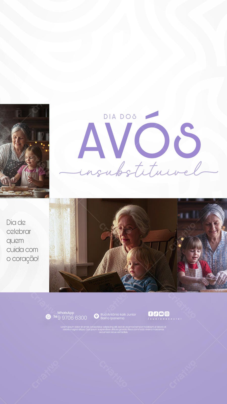 Flyer Dia dos Avós PSD Editável