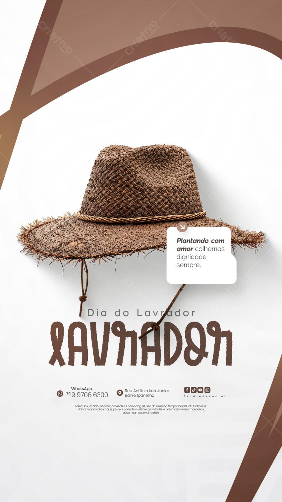 Flyer Dia do Lavrador PSD Editável