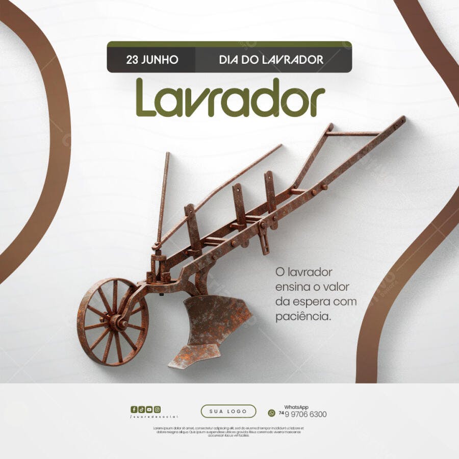 Postagem Dia do Lavrador PSD Editável