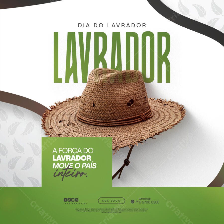 Post para Dia do Lavrador PSD Editável