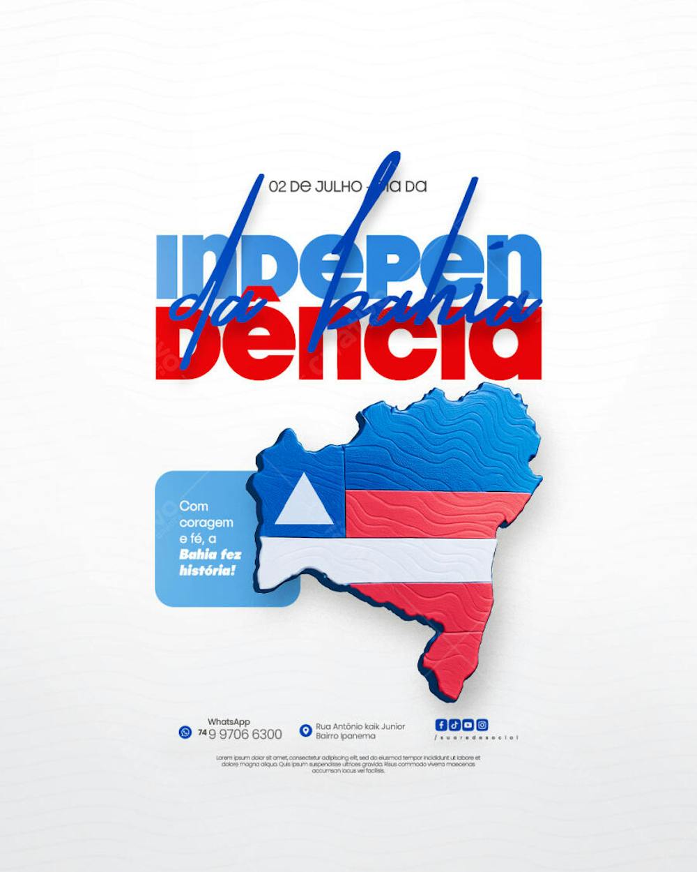 02 de Julho - Dia da Independência da Bahia Social Media PSD Editável (6)