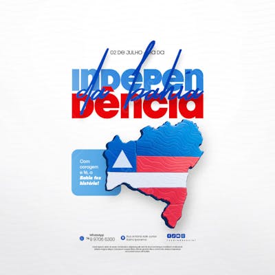 02 de Julho - Dia da Independência da Bahia Social Media PSD Editável (11)