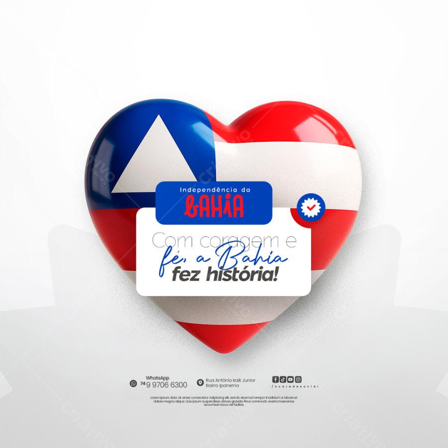 PSD para Dia da Independência da Bahia Editável