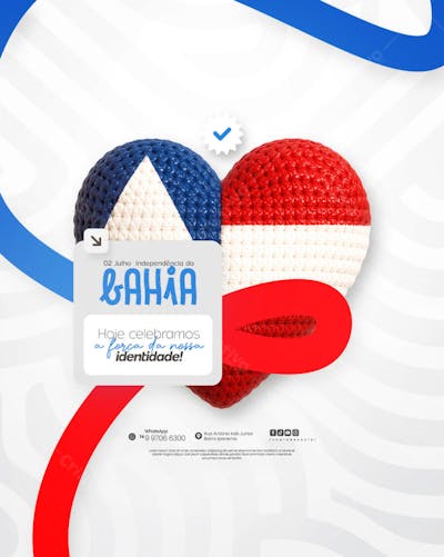 02 de Julho - Dia da Independência da Bahia Social Media PSD Editável (9)