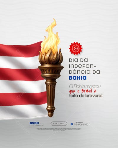 02 de Julho - Dia da Independência da Bahia Social Media PSD Editável (10)
