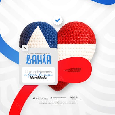 02 de Julho - Dia da Independência da Bahia Social Media PSD Editável (14)
