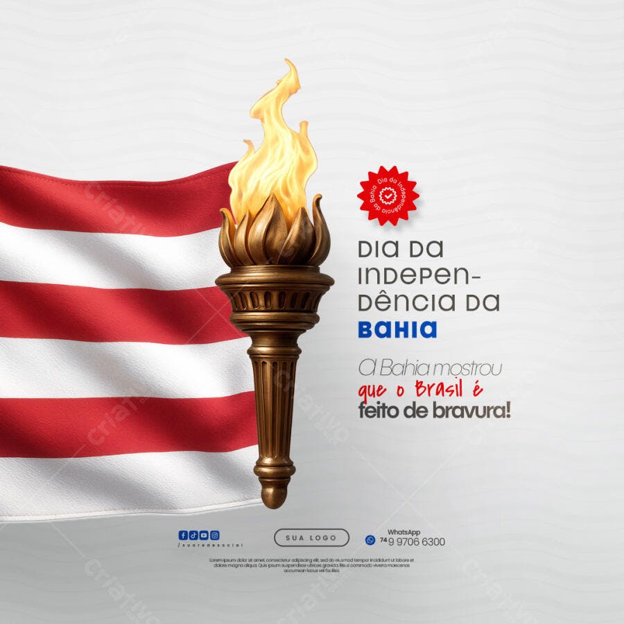 PSD para o Dia da Independência da Bahia PSD Editável