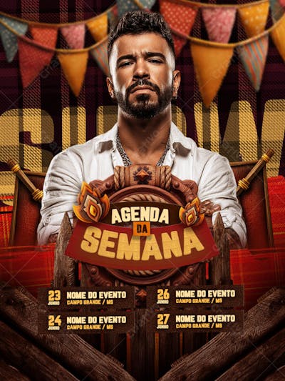 FESTA JUNINA AGENDA do mês são joão