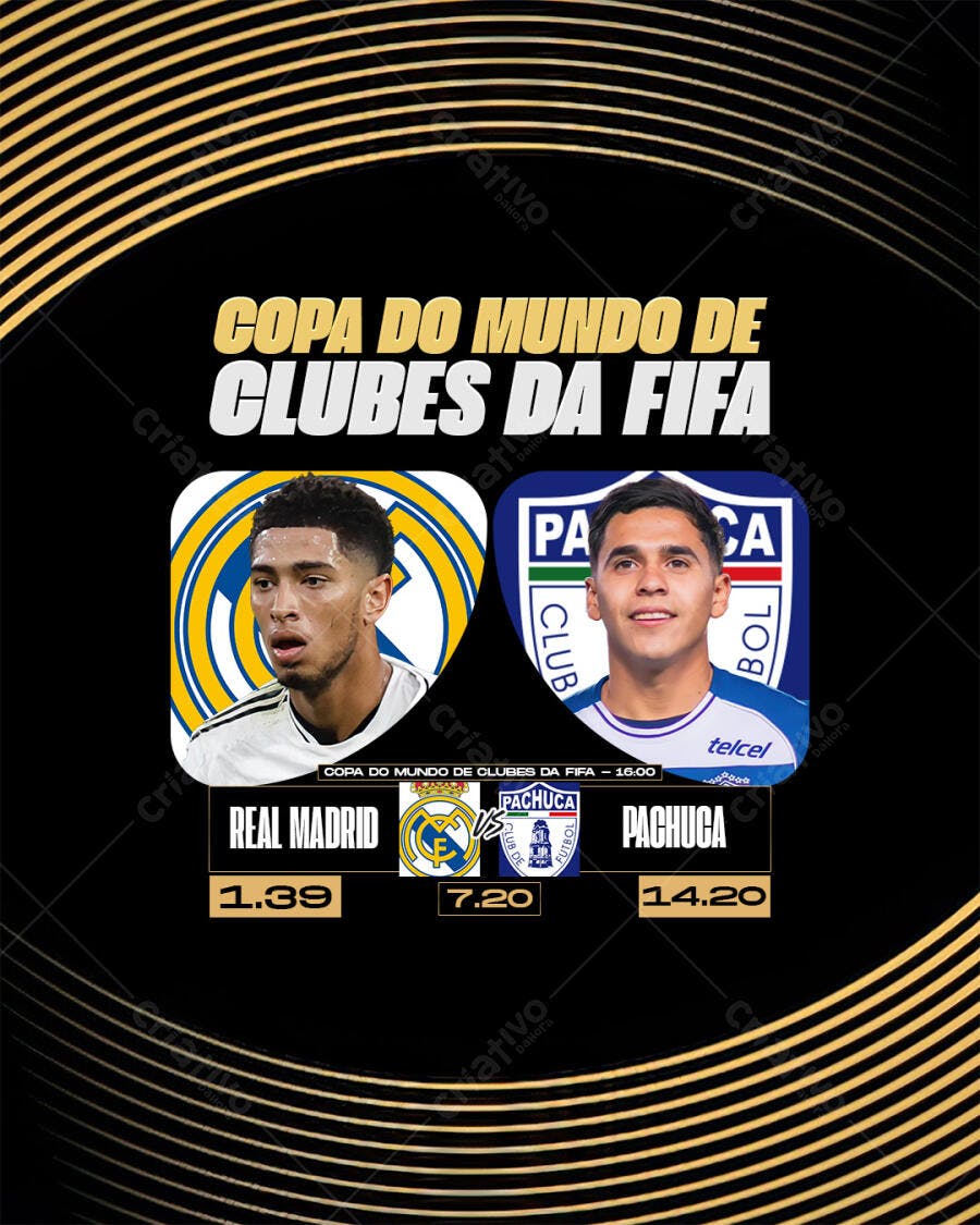 Flyer Copa do Mundo de Clubes da FIFA PSD Editável