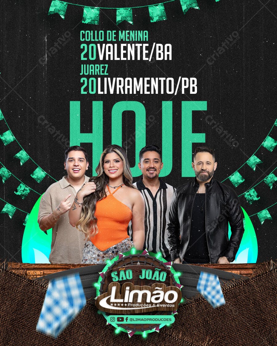 Flyer Festa Junina São João PSD Editável