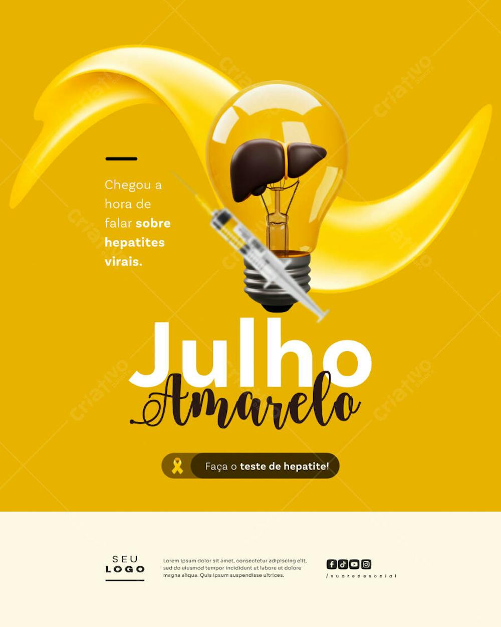 Início do Julho Amarelo Hepatites Virais Campanha de Saúde Feed (4)
