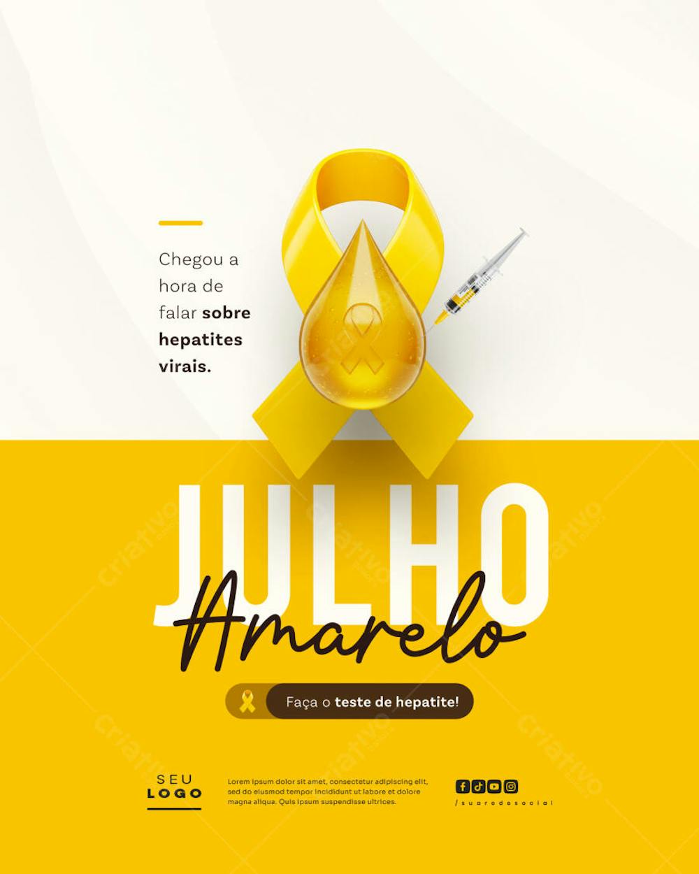 Início do Julho Amarelo Hepatites Virais Campanha de Saúde Feed (2)