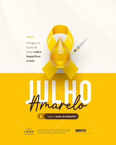 Início do Julho Amarelo Hepatites Virais Campanha de Saúde Feed (2)