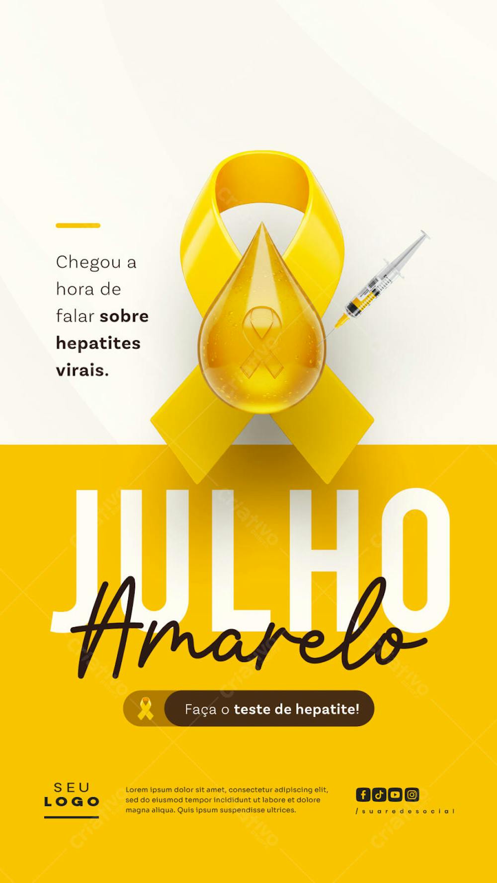 Início do Julho Amarelo Hepatites Virais Campanha de Saúde Story (1)