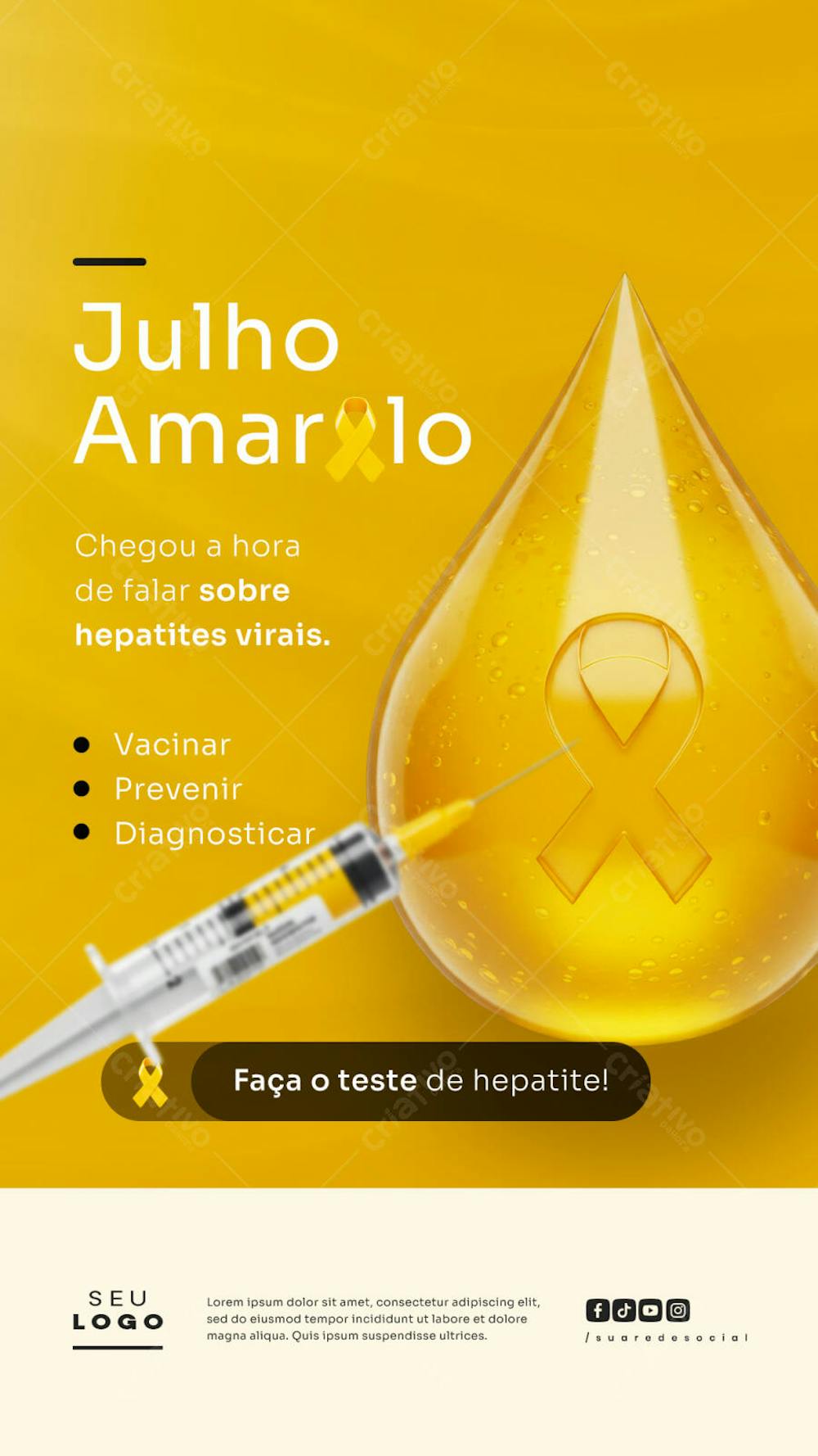 Início do Julho Amarelo Hepatites Virais Campanha de Saúde Story (2)