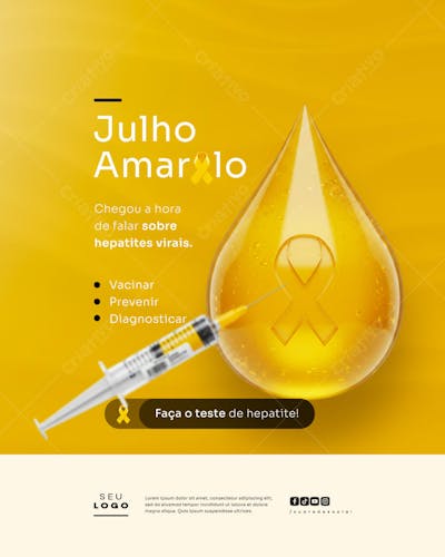 Início do Julho Amarelo Hepatites Virais Campanha de Saúde Feed (3)