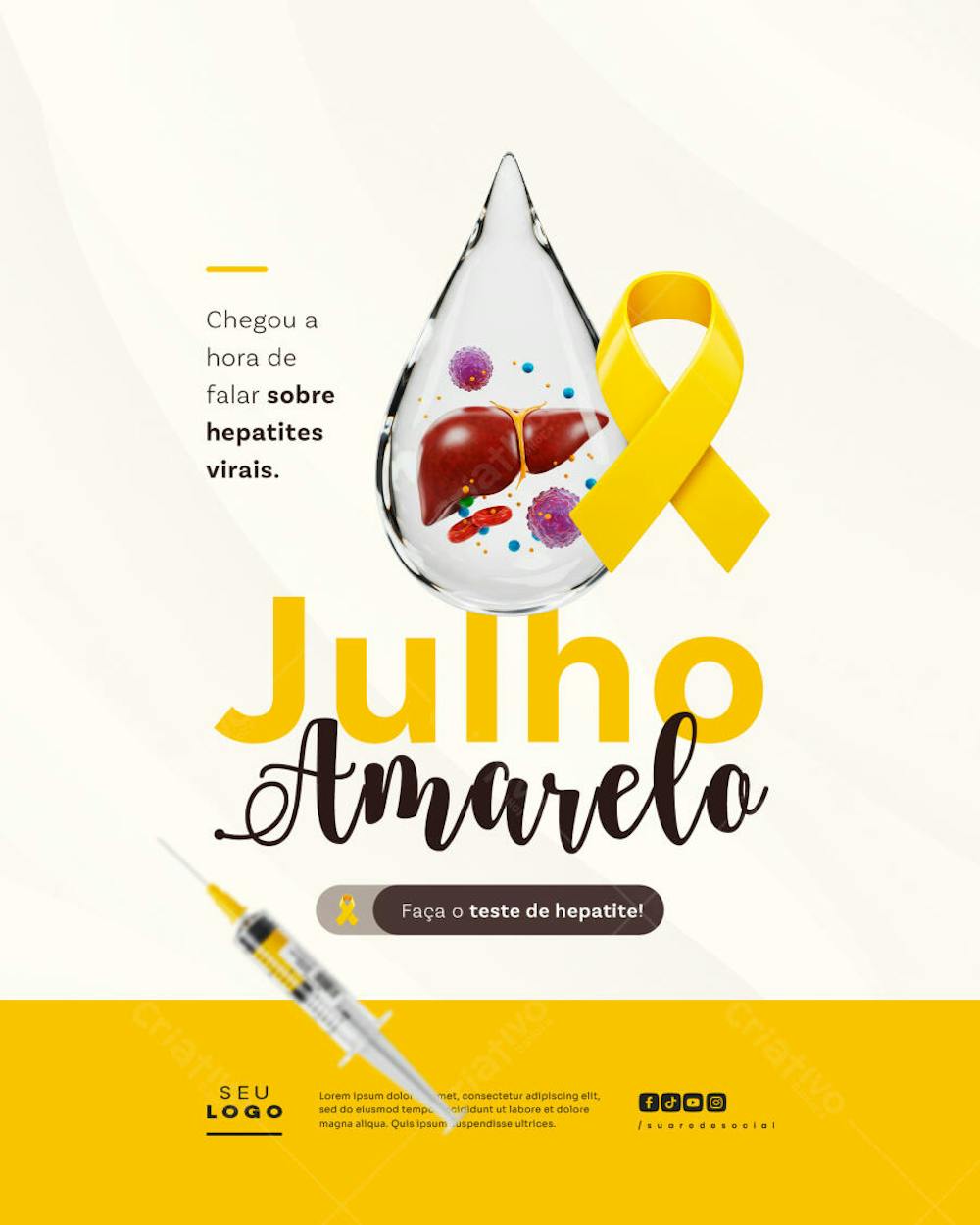 Início do Julho Amarelo Hepatites Virais Campanha de Saúde Feed (1)