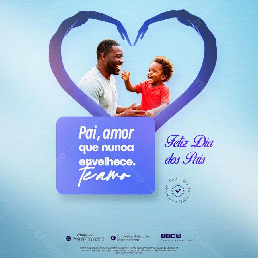 Postagem Dia dos Pais PSD Editável