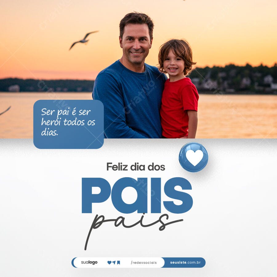 Postagem Dia dos Pais PSD Editável