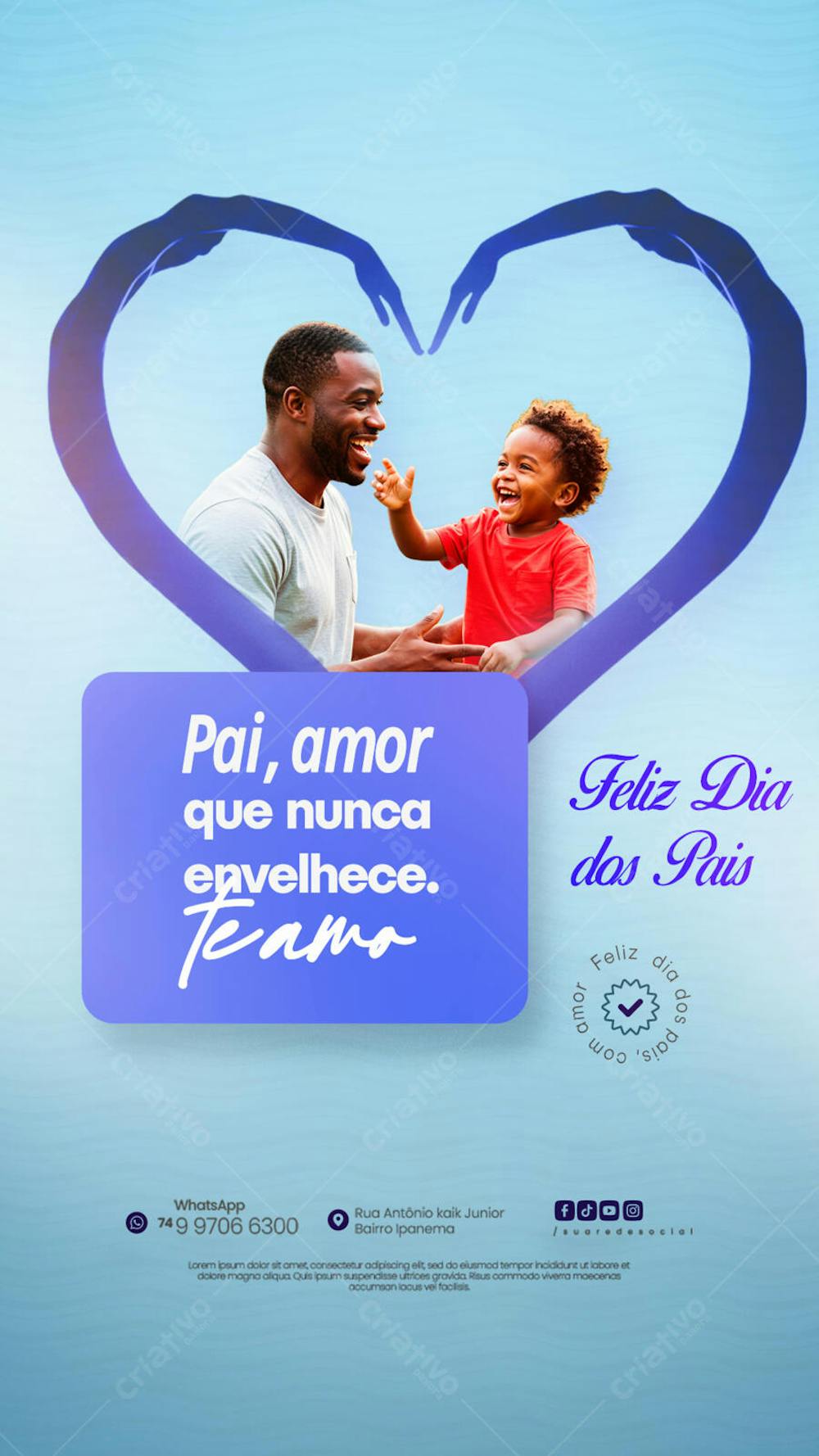Feliz dia dos pais Flyer Social media PSD Editável (34)