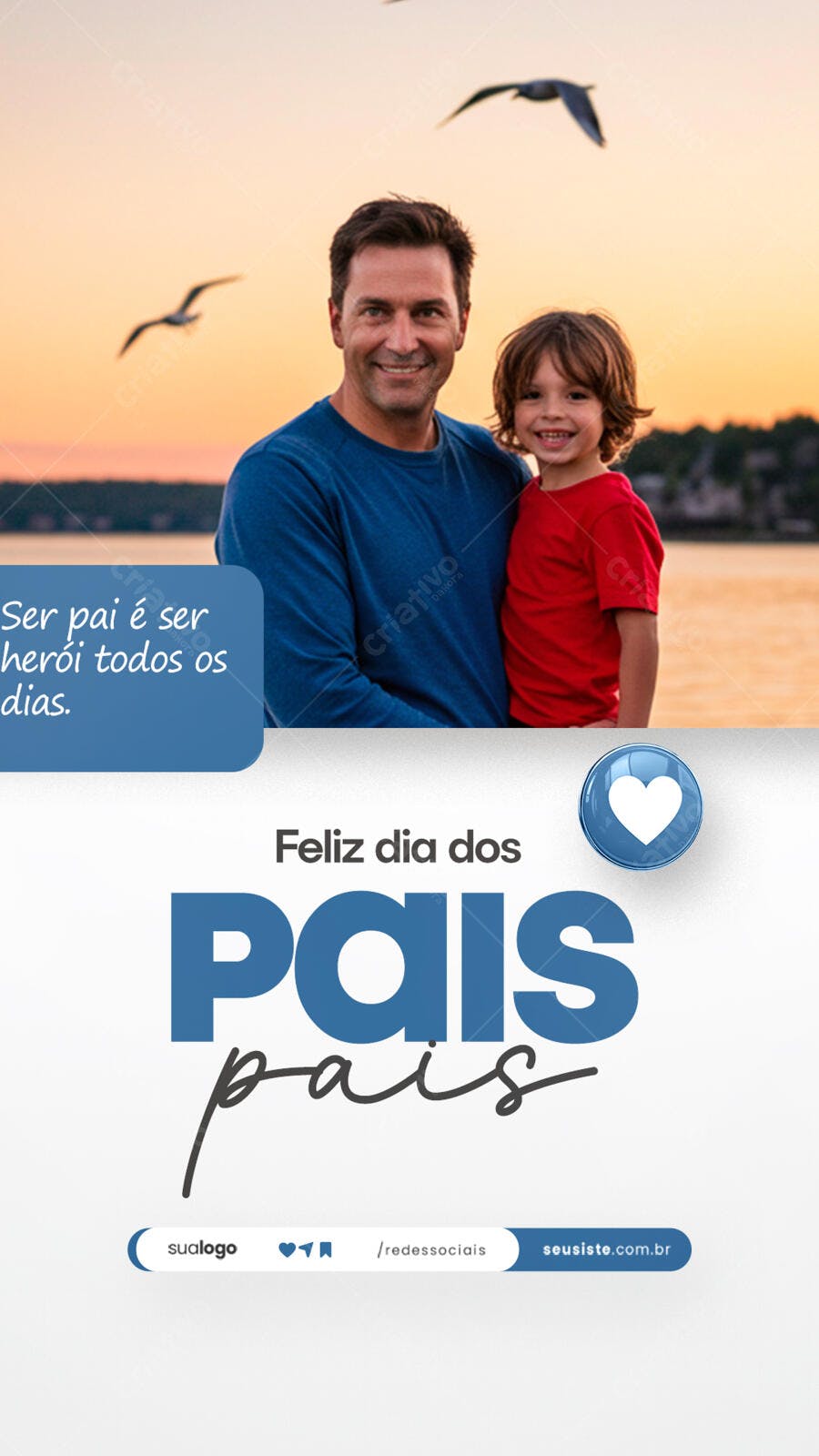 Post para o Dia dos Pais PSD Editável